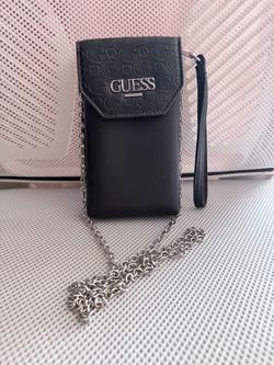 Guess Black Phone Crossbody Bag