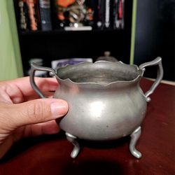 Antique INSICO Pewter Sugar Bowl