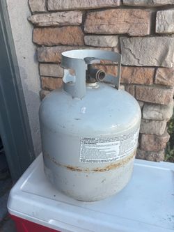 Empty propane tank
