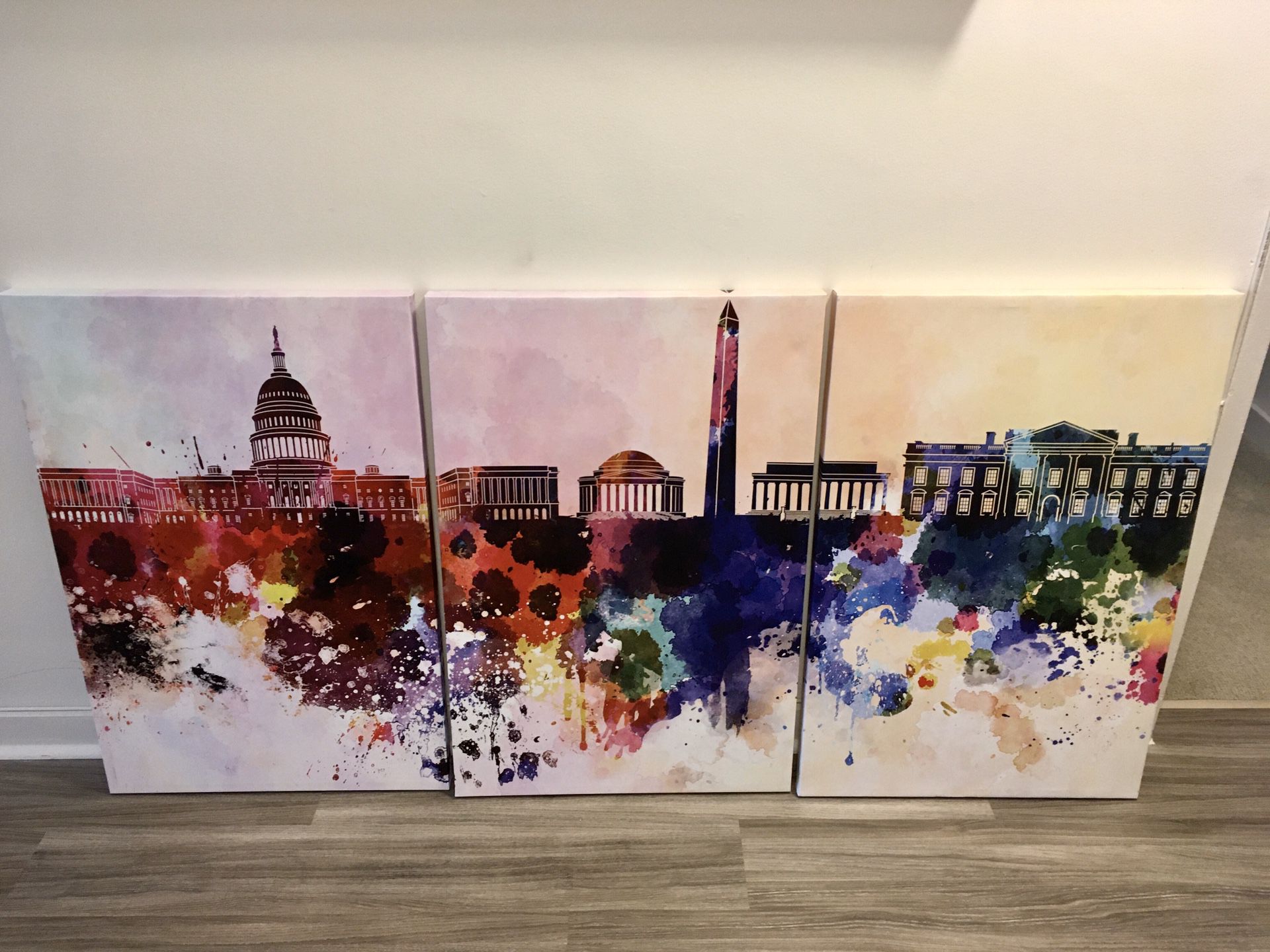 DC Canvas Art 3 Panels (24x36)