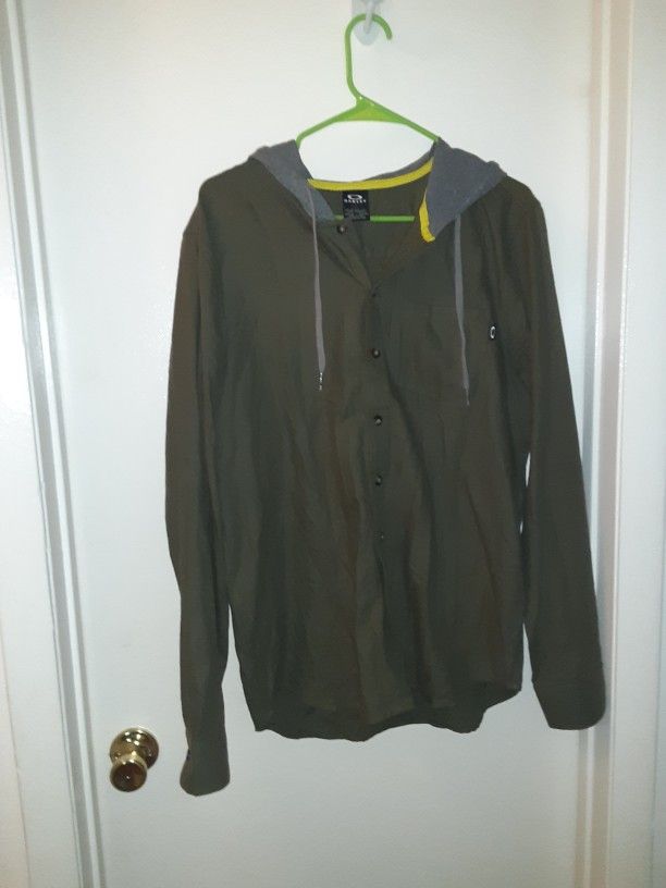 Oakley Button Down Hoodie Shirt