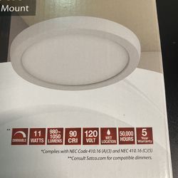 SATCO BLINK LED 7" ROUND 11W 0-10V # 62-1748