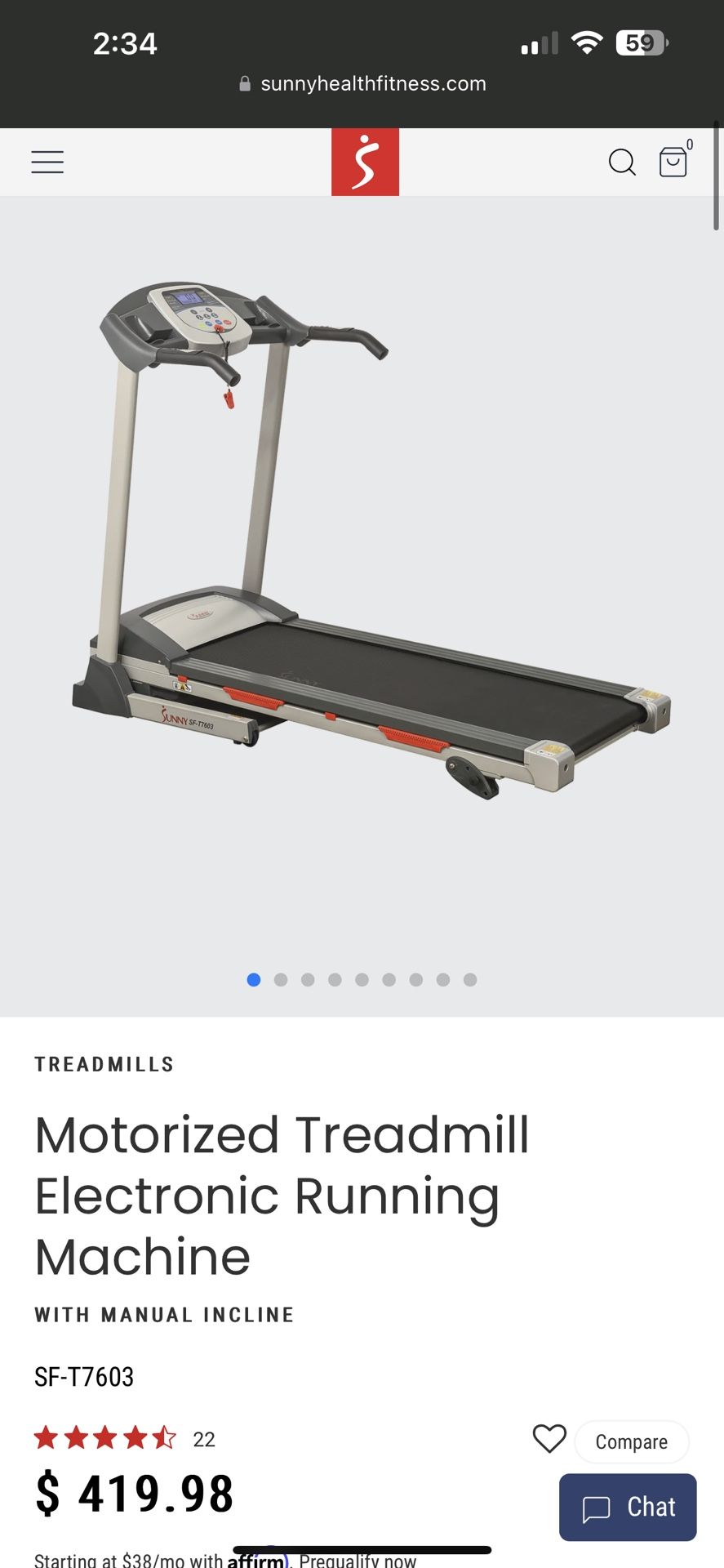 Motorized Treadmill Electronic Running Machine, New And Assembled