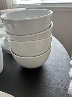 White Ceramic Bowls Set of 4
