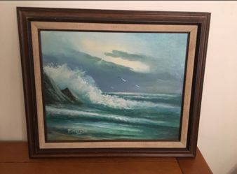 Engel - “Big Sur Midnight”. (Good Condition) Oil Painting 