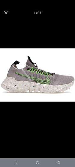 Boys Nike Space Hippie 01 Sneakers Vast Grey/Electric Green Size 4.5