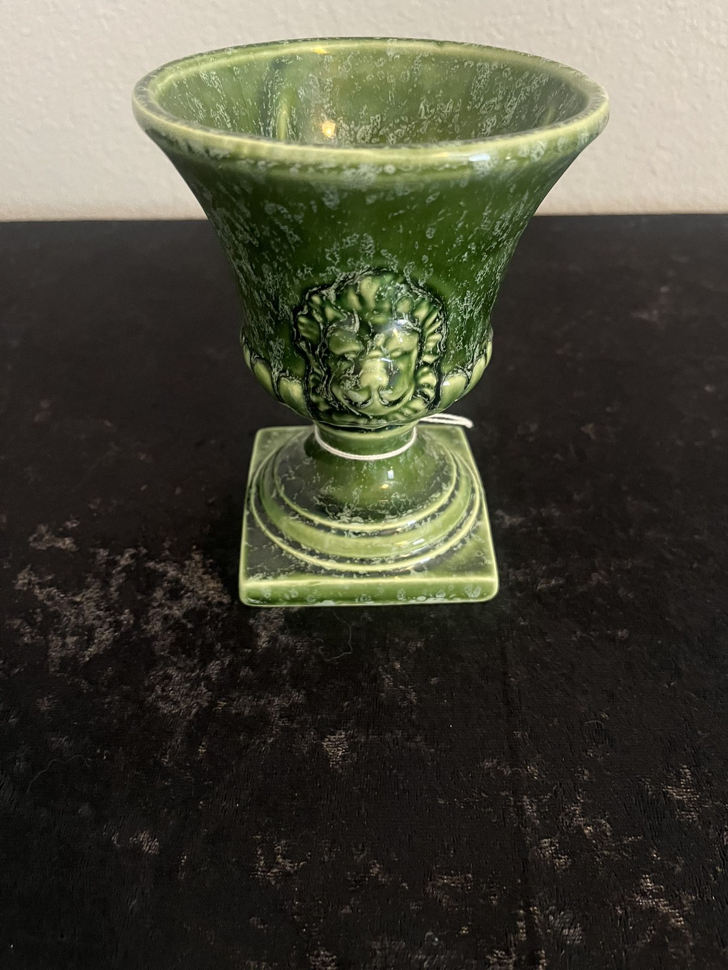 Hull American Pottery- Dark Green Lion’s Head Vase