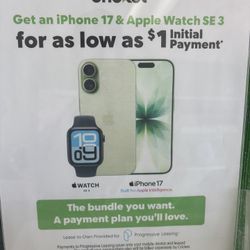 iPhone 17 &Apple Watch Se3 As Low As $1 Down