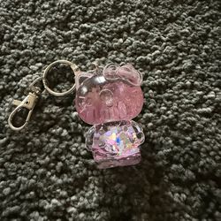 Cute hello kitty glitter keychain