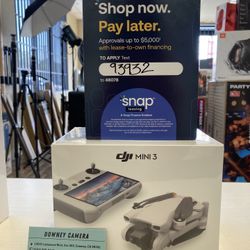 DJI Mini 3 W/RC Remote 