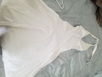 DZ white halter dress, sz M