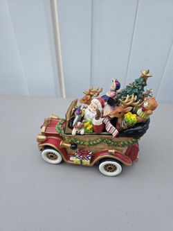 Fitz and Floyd Santa Car musical 