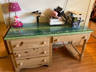 Solid wood desk