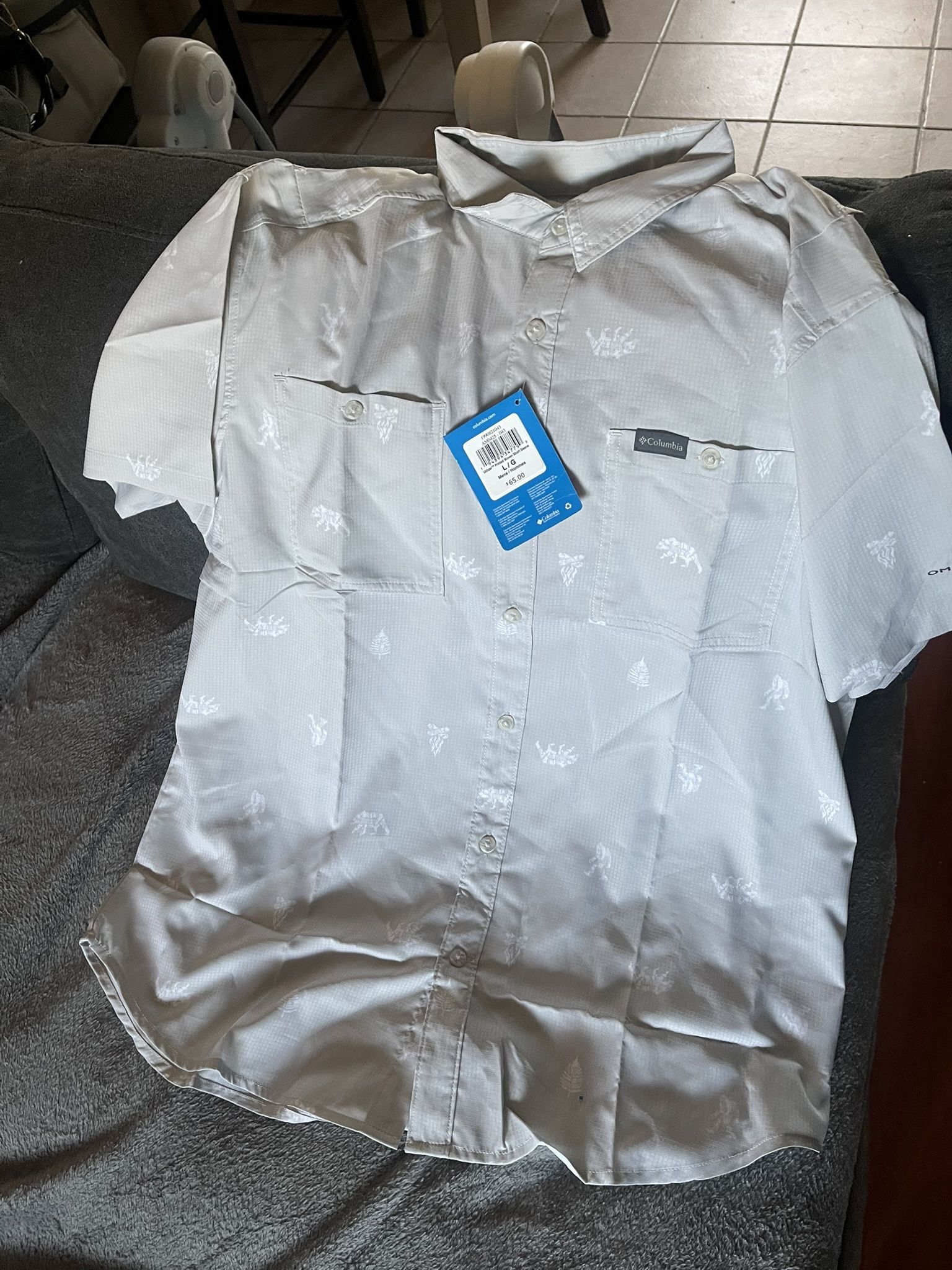 columbia mens shirts Large omni shade 40 upf  new with tags