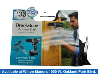 Brookstone Gray Cordless Standard Drill