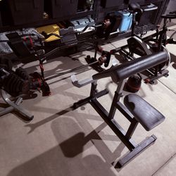 Complete Home Gym Set – Bowflex 90 lb Dumbbells, Barbell, EZ-Curl Bar, Kettlebell, Benches + JOROTO Spin Bike