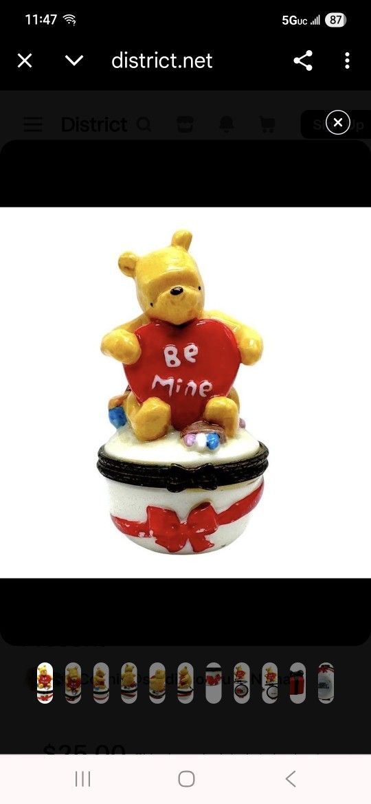 DISNEY POOH TRINKET BOX