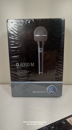 AKG D 8000 M Dynamic Vocal Microphone New Sealed