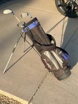 Bazooka Tour Edge Kids Golf Stand Bag with 4 Left Hand Clubs