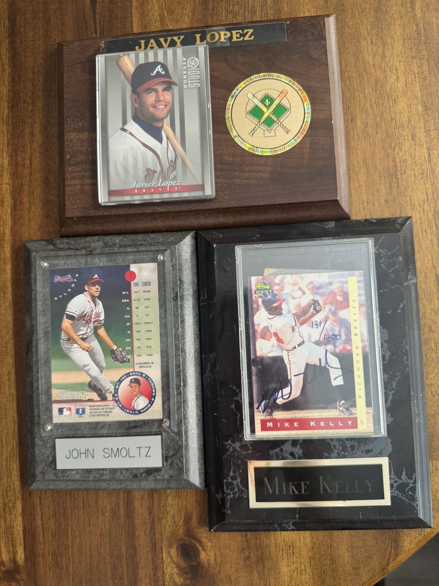 Braves Baseball Card Plaques