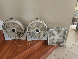 Lot of 3 Floor and Box Fans