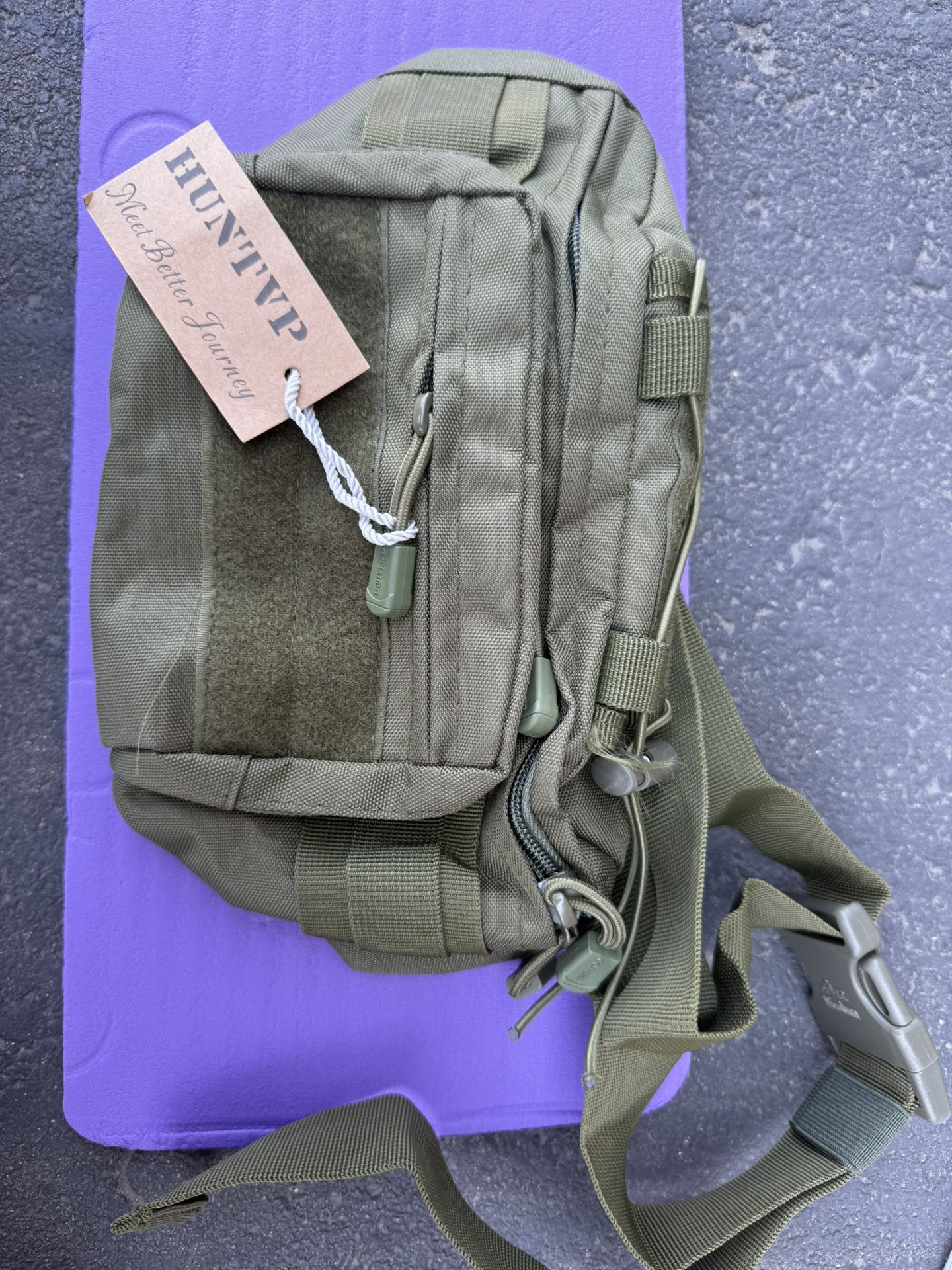 Huntvp Tactical Fanny Pack Small Military WR Nylon Waist Bag Money Belt Bumbag for Daily Use Travel Hiking Climbing Running