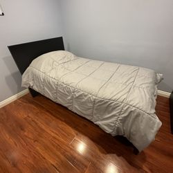 Twin Size Bed With Memory Foam Mattress 