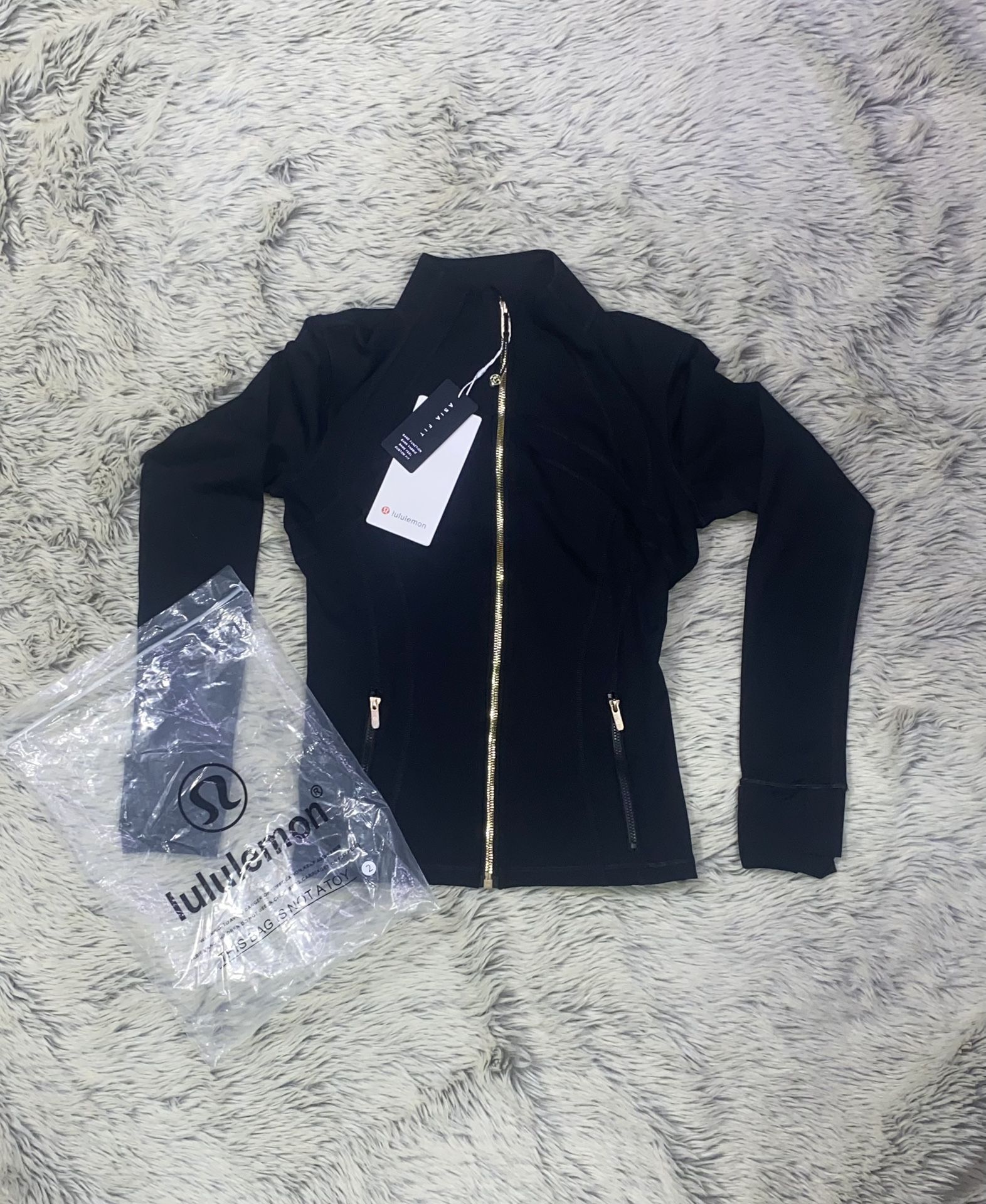 Black And Gold Lululemon Define Jacket(Asia Fit)