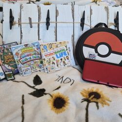 Nintendo 3DS XL Bundle with 4 Games + Carrying Case!