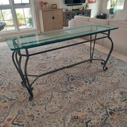 SIDE / CONSOLE TABLE IRON & GLASS