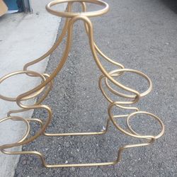 Goldtone metal tree Christmas candle plant decoration holder $5
