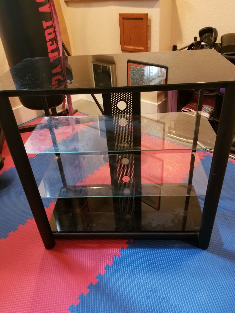 TV stand with tempered glass