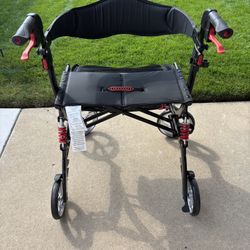 Drive Nitro Heavy Duty Walker With Seat 450lb Capacity 