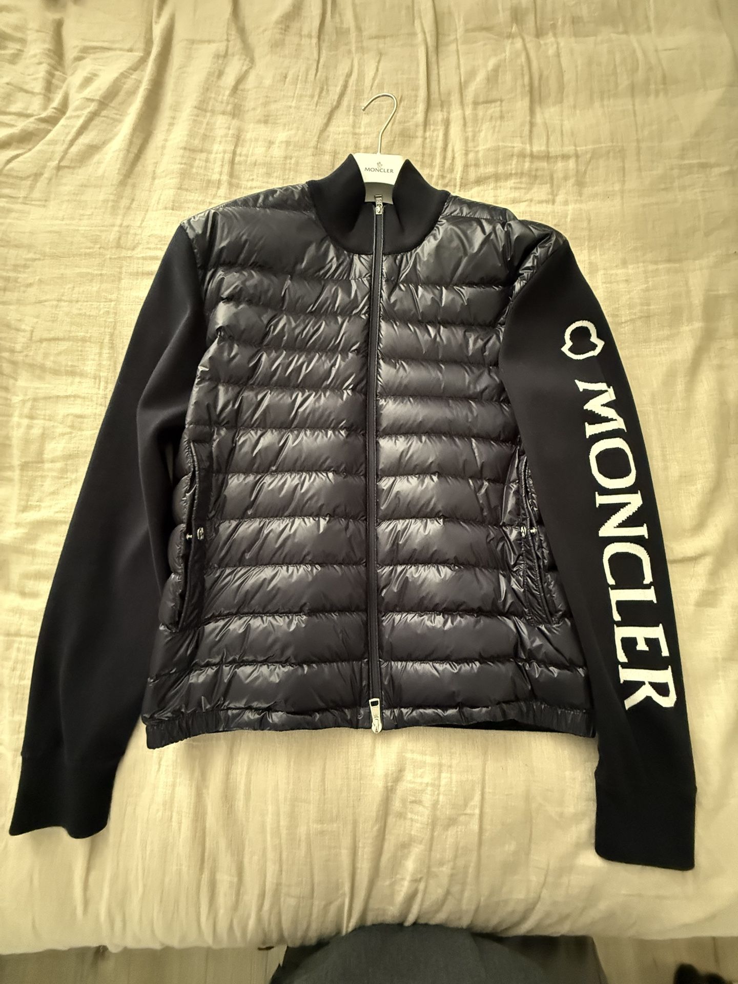 Men’s Moncler Quilted Down Cotton Cardigan