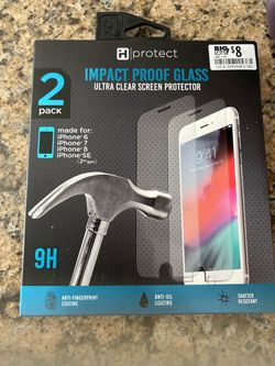 iPhone 6/7/8/SE Glass Screen Protector 2-Pack