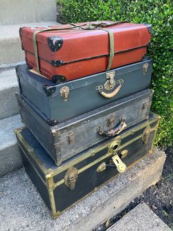 Vintage Lot of Trunks/Suitcases - LOT of 4/$80 or (see individual prices below)
