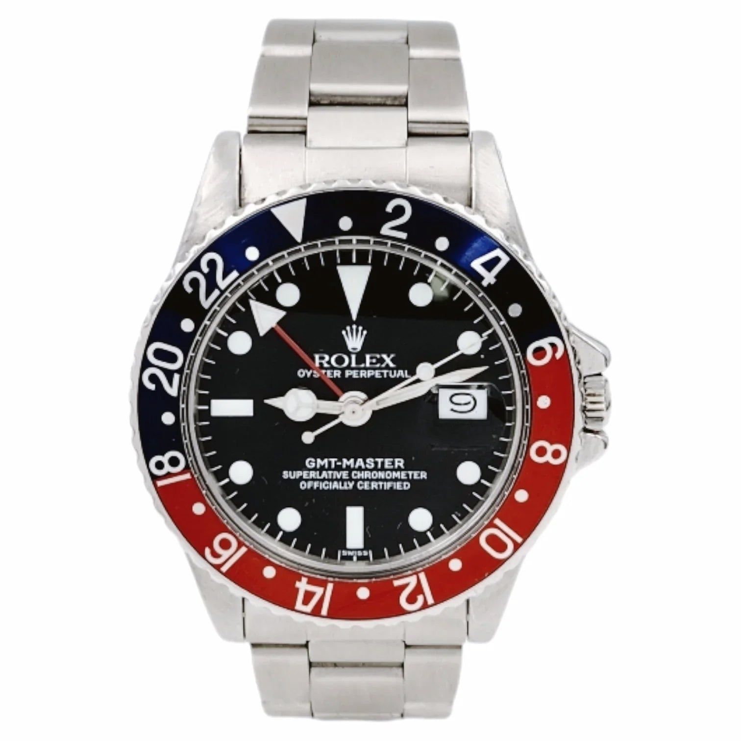 1967 Men's Rolex 40mm GMT Master Vintage Stainless Steel Watch