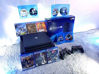 Sony Playstation 4 Pro Edition (PS4 Pro) 12 Game Set With 2 Controllers (Brand New Console!)