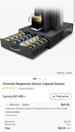 Nespresso Vertuo pods storage drawer