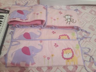 Baby Girl Padded Crib Bumper