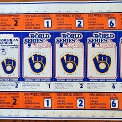 1983 Milwaukee Brewers "Phantom" World Series Tickets