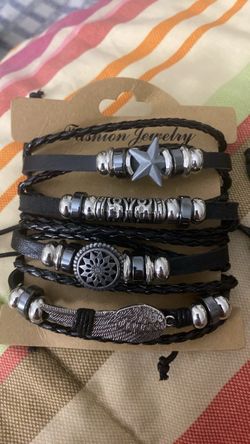 Men’s fashion black bracelet $5 each $5 each