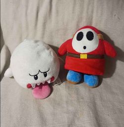 Super Mario $5 Each Shy Guy Ghost Boo Plush Official