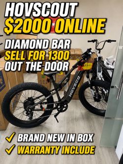Full suspension off-road Ebike - Hovsco scout  electric bike