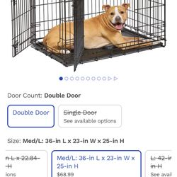 New 36in Two Door Collapsible Kennel