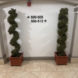 (PAIR) 2 - NEARLY NATURAL - 6FT BOXWOOD TOPIARY SPIRAL ARTIFICIAL FAKE TREES (INDOOR OUTDOOR) 