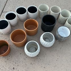 15 Small Used Plant Pots 