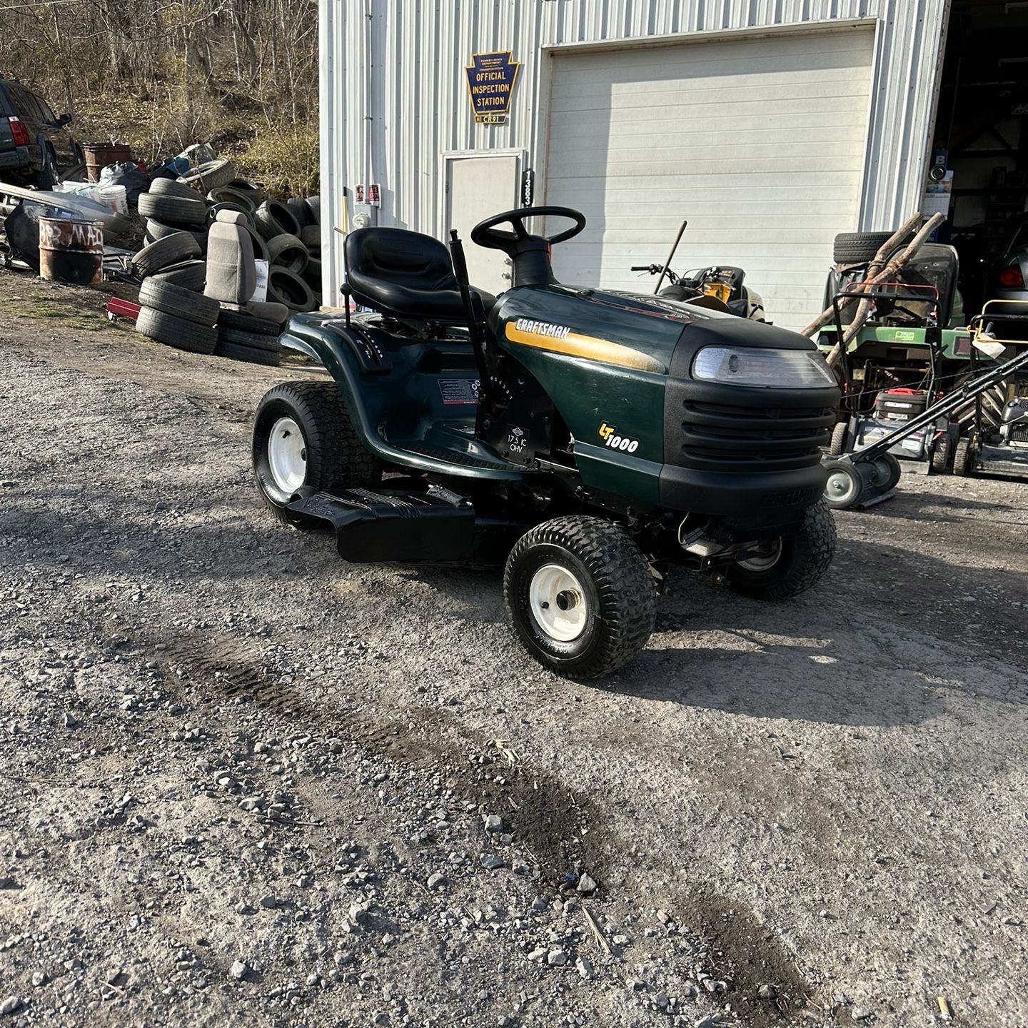 Craftsman riding lawn on sale mower manual lt1000