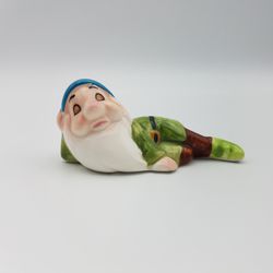 Vintage Bisque Porcelain Sleepy Figurine Snow White and the Seven Dwarves Disney 