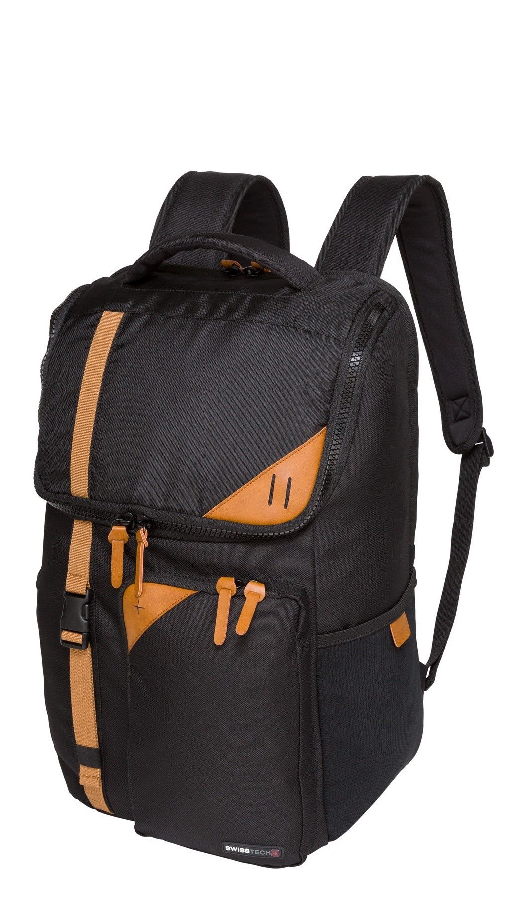 SwissTech La Tzoumaz School Backpack with Protective Laptop Compartment, Black